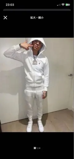 Polo Ralph Lauren ホワイトパーカーMサイズ