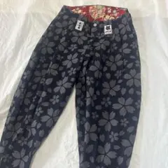 ★激レアデザイン★ 鳶枠山　カセヤマ　のら猫クロッチ　作業着　デニム　桜