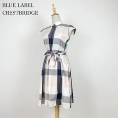 専用BLUE LABEL CRESTBRIDGE ベルト付 チェック ワンピース