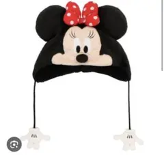 ミニーマウス フリース帽子 耳付き