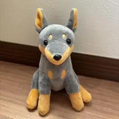くったりドーベルマン 犬 ぬいぐるみ グレー