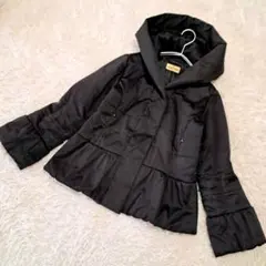 ギャラリービスコンティ フード付き 黒 キルティングジャケット 2