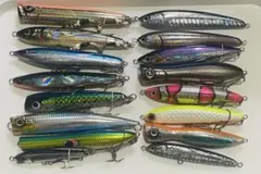 青物ルアー16本セット(ダイビングペンシル、ポッパー、ウッドルアー) 青物ルアー16本セット(ダイビングペンシル、ポッパー、ウッドルアー