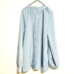 長袖ブラウス シャツ パールボタン デイジー トップス