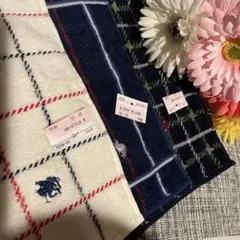 POLO タオルハンカチ 3枚セット チェック柄 ⭐️summer SALE⭐️のサムネイル
