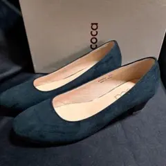 coca スウェードパンプス　ネイビー　22.5㎝