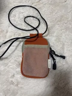 BAYFLOW オレンジ メッシュ スマホショルダーバッグ
