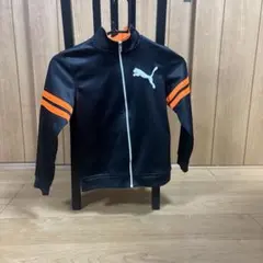 Puma ジップアップジャケット ブラック/オレンジ