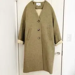 LOEFF ウールアルパカミックス シャギーロングガウンカラー - メルカリ