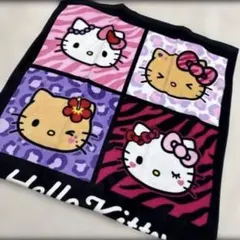 新品ハローキティバスタオル60×120cm 黒系 サンリオ　ギャルキティゼブラ