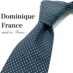 【美品】 Dominique France ドット柄 ネクタイ ブラック