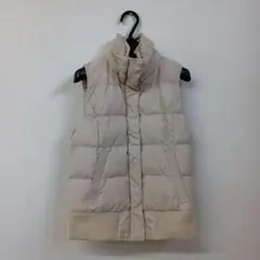 【レディース】 ベージュ ノースリーブダウンジャケット