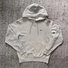 90s 00s Nike 前V 霜降り グレー パーカー 刺繍 ロゴ y2k
