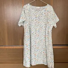 アース ミュージック&エコロジー 半袖 花柄 ワンピース