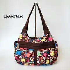 《美品》LeSportsac レスポートサック トートバッグ 肩掛け可 ネズミ柄