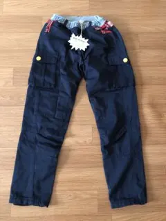 【新品未使用】 男の子　160 暖パン　カーゴパンツ　ネイビー