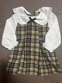 SHEIN ベビー ワンピース 12-18M チェック柄　長袖