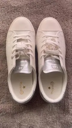 【専用】コンバース オールスター クップ SV OX （ホワイト/シルバー）