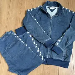TOMMY 星柄デニム風セットアップ L