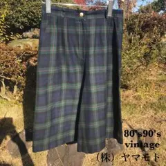 （株）ヤマモト チェックガウチョパンツ 日本製 80's90's vintage