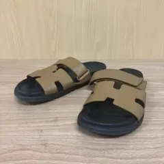 24771✨エルメス オラン フラットサンダル レザー 43.5 キャメル