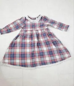 ジョジョママンべべ　ワンピース　チェック