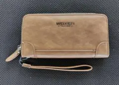 WEIXIER ストラップ付き 財布 ブラウン