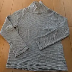 プチバトー⭐︎ストライプ タートルネック 長袖カットソー