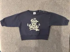 【PETIT BATEAU】ベビー トレーナー ネイビー　12m 74cm①
