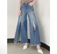 GYDA デニム フロントスリットWIDE BUGGYデニムパンツのサムネイル