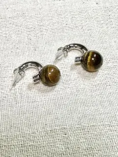 タイガーアイ・天然石ピアス