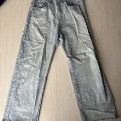 ZARA ライトブルーデニム ワイドレッグパンツ