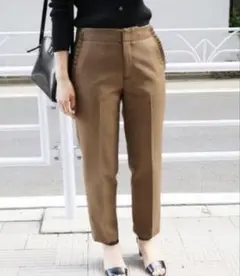 IENA フリルポケット　チェックパンツ