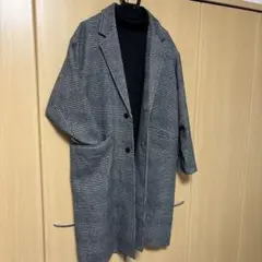 confirmトレンチコート グレー チェック柄
