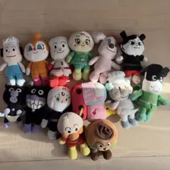 アンパンマン　プリちぃビーンズ　キャラクター ぬいぐるみ 14体セット