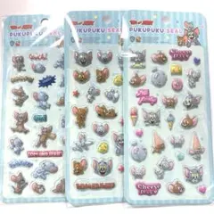トムとジェリー ぷくぷくシール立体シールセット 3枚セット