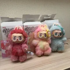 POP MART energy labubu レッド ピンク グリーン 3個