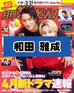 ザテレビジョン 4月号 和田雅成 雑誌 切り抜き