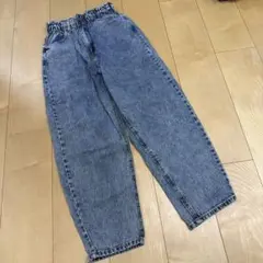 しまむらハイウエストデニムパンツ M ケミカルブルー　Sサイズ