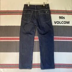 90s VOLCOM 隠しポケット付ストレートデニムW32 紙タグビンテージ希少 
