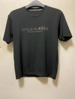【極美品】HIDEAWAYS NICOLEクーラーネックTシャツ黒Ｌ