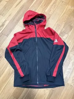 adidas ジャンパー ウィンドブレーカー　赤黒　150センチ