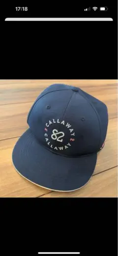 美品　CALLAWAY ネイビー キャップ ロゴ刺繍　ポロシャツＬＬ　２点セット