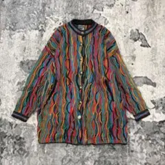 M COOGI クージー 3D立体ニット ロングカーディガン カラフル Y2Kのサムネイル
