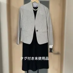 セレモニースーツ　グレー ジャケット 紺ワンピースセット