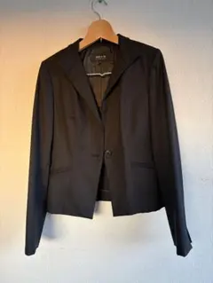 COMME CA ISM 黒 ストライプ テーラードジャケット スーツ