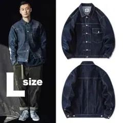 デニム ジャケット L ワークウェア アメリカン レトロ Gジャン　アメカジ