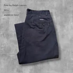 Polo by Ralph Lauren ANDREW 2タック ポロチノ 紺 - メルカリ