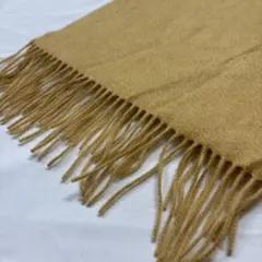 未使用　ウールマフラー　フリンジ付き