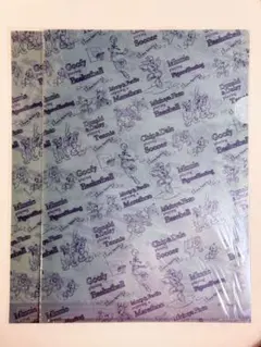 【非売品】ディズニー クリアファイル 2枚セット 読売新聞 総柄 ミッキー